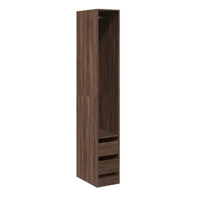 vidaXL Wardrobe Closet Clothes Storage Organiser Brown Oak Engineered Wood