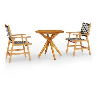 (Ã? cm table/3) vidaXL Solid Wood Acacia Garden Dining Set Dinner Table Multi Sizes 3/5 Piece