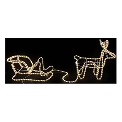 Large Christmas Reindeer Sleigh Rope LED Lights Indoor / Outdoor