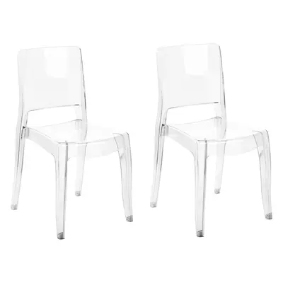 Set of Dining Chairs WESTBRIDGE Transparent