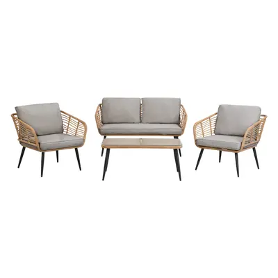 Sofa Set CORINTH II PE Rattan Natural