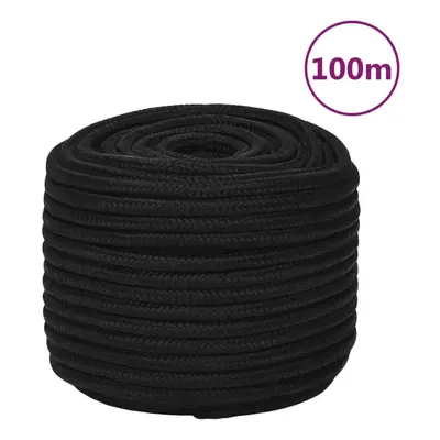 (black, mm/ m) vidaXL Braided Boat Rope Polyester Sturdy Yacht Cable Black/White Multi Sizes