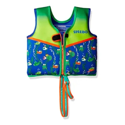 Speedo Unisex-Child Swim Flotation Classic Life Vest Begin to Swim UPF Sapphire Blue Printed Med