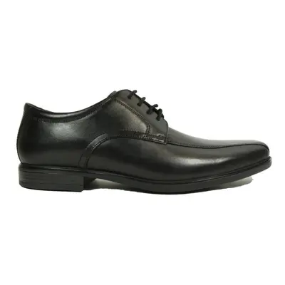 (7.5 (Adults')) Howard Over | Black Leather | Men's Smart Derby Shoes