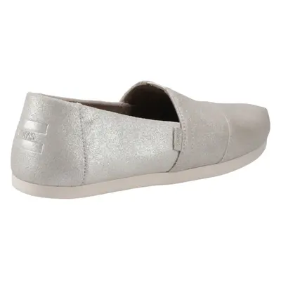 (Silver, (Adults')) TOMS Alpargata with Cloudbound Leather Women's Silver Espadrilles