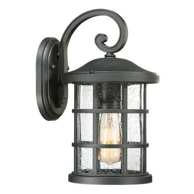 Outdoor IP44 Bulb Wall Light Lantern Earth Black LED E27 60W d02192