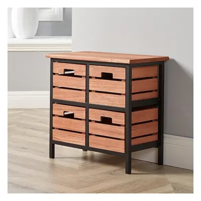 Home Source Grasmere Drawer Crate Chest Storage Unit Fully Assembled