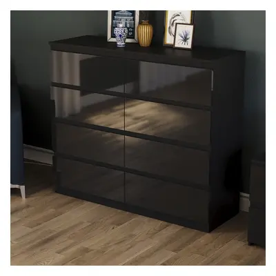 (Black) Glinton Modern Drawer Chest Bedroom Home Storage