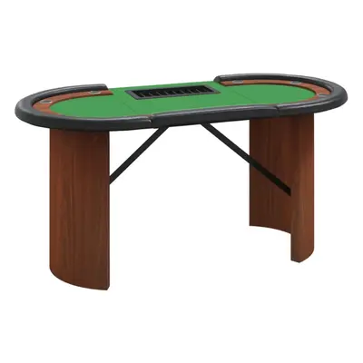 (green) vidaXL 10-Player Poker Table with Chip Tray Gaming Poker Table Blue/Green