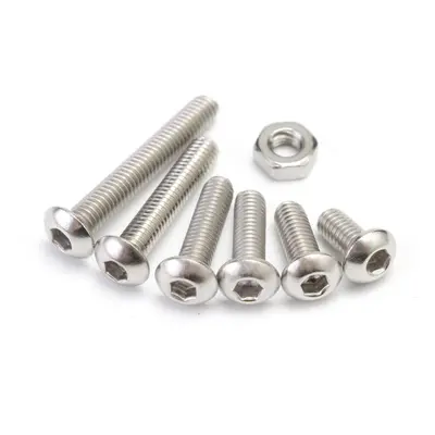 600Pcs M3 Stainless Steel Hex Socket Allen Bolt Assorment with Nuts