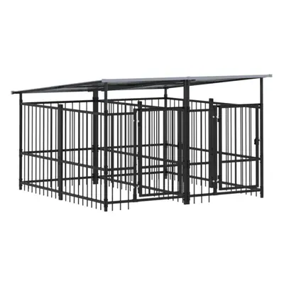 (200 x x cm) vidaXL Outdoor Dog Kennel Steel Puppy Crate Pet Cage Enclosure Multi Sizes