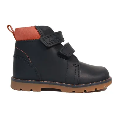 (4 (Children's)) Heath Strap Toddler Navy Leather Childrens Ankle Boots