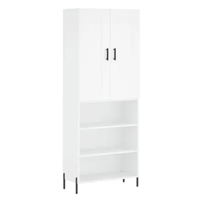 vidaXL Highboard Sideboard Cupboard Storage Cabinet White Engineered Wood