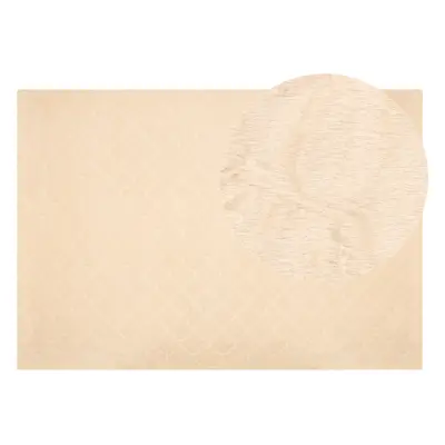 Faux Rabbit Fur Rug x cm Beige GHARO