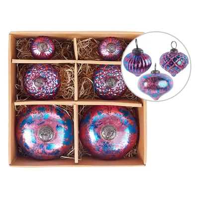 Set of Glass Baubles Pink ASTRALE