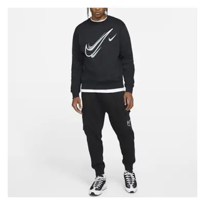 (Medium) Nike Black Multi Swoosh Crew Neck Tracksuit