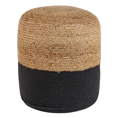 Jute Pouffe Black DALAMA