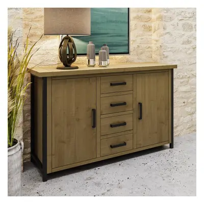 FWStyle Large Sideboard Solid Driftwood Pine