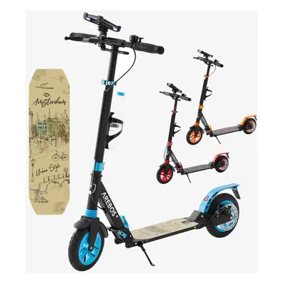 AREBOS Kick Scooter City Scooter | Footboard | with pneumatic tyres | blue