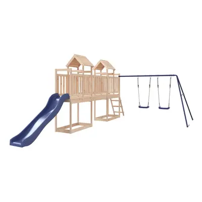 (Solid pinewood) vidaXL Outdoor Playset Wooden Playground Set Kids Swing Set Solid Wood Douglas