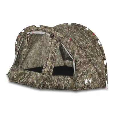 (Camouflage) vidaXL Fishing Tent 4-Person Lightweight Tent Camping Tent Olive Waterproof