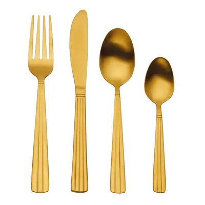 Mikasa Gold-Coloured Cutlery Set in Gift Box, Stainless Steel, Pieces (Service for 4)