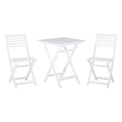 Bistro Set FIJI Wood White