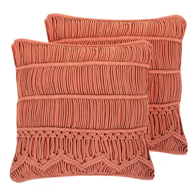 Set of Cotton Cushions x cm Orange AKKOY