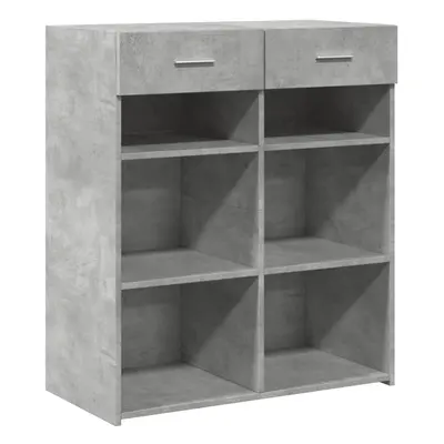 (concrete grey) vidaXL Sideboard Storage Cupboard Cabinet Highboard Brown Oak Engineered Wood