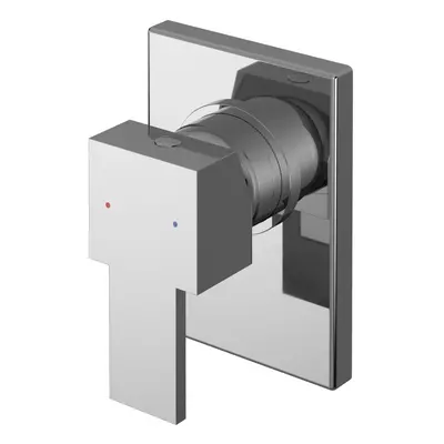 Ripple Contemporary Bathroom Square Concealed Manual Shower Valve with Lever Handle, 120mm, Chro