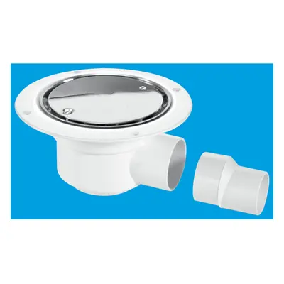 McAlpine TSG50SS 50mm Water Seal Trapped Gully, Clamp Ring and Cover Plate, 2" Horizontal Outlet