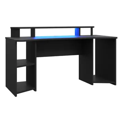 Loadout Black Gaming Desk with Colour Changing LED