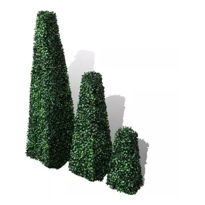 Set of Outdoor Artificial Boxwood Pyramid Topiary Garden Tree Plant