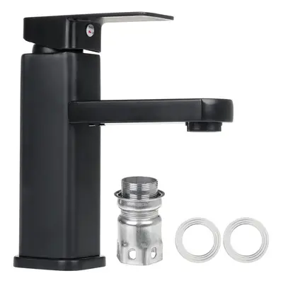 Matte Black Bathroom Sink Faucet Basin Cold/Hot Mixer Tap Single Handle