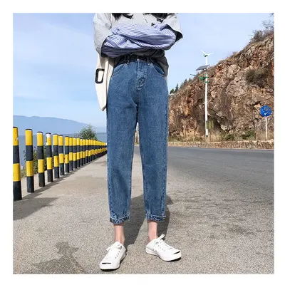 High Waist Jeans Women Style Stretchy Slim All Match Washed Womens Streetwear Trousers Boyfriend