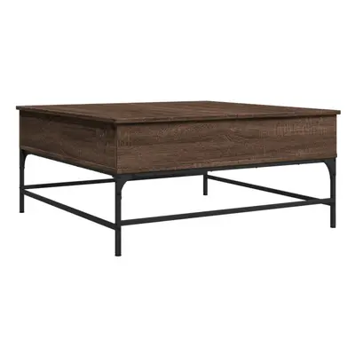 vidaXL Coffee Table End Table Side Table Brown Oak Engineered Wood and Metal