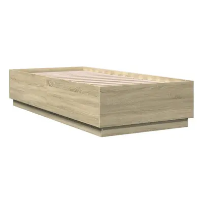 (sonoma oak, x cm) vidaXL Bed Frame Bedroom Bed Base Bedstead Mattress Foundation Engineered Woo