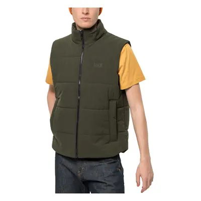 (S, Green) Jack Wolfskin Mens White Frost Windproof Water Repellent Bodywarmer Gilet Vest