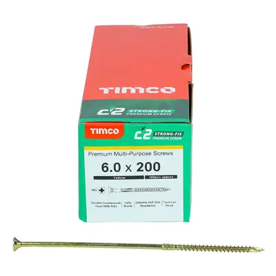 Timco Yellow C2 Strong-Fix Double Countersunk PZ3 Screws - x 200mm ( Box )