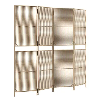 vidaXL Room Divider Panels Privacy Screen Balcony Screen Beige Poly Rattan