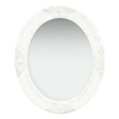 vidaXL Wall Mirror Baroque Style 50x60 cm White