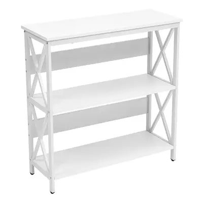 (White) Open Storage Wooden Bookcase