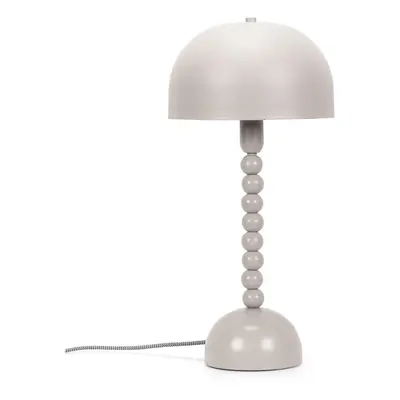 Grey Pebble Abstract Bedside Table Lamp with Dome Shade Light