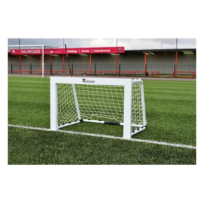 3 x 2.5ft Mini Folding Aluminium Target Goal Posts & Net Set - Football Accuracy