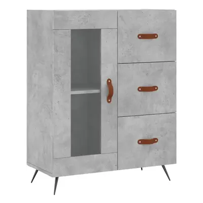 (concrete grey) vidaXL Sideboard Storage Side Cabinet Cupboard Sonoma Oak Engineered Wood