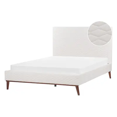 Bed Velvet BAYONNE x cm (EU King Size) Off-White