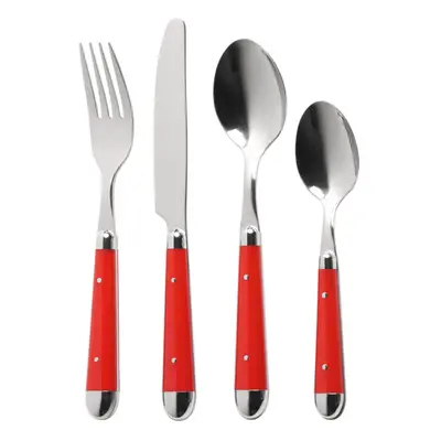 Premier Housewares Brasserie 16pc Red Cutlery Set