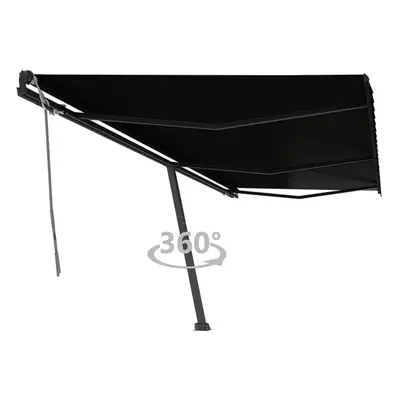 vidaXL Freestanding Manual Retractable Awning 600x350 cm Anthracite Outdoor