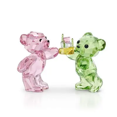 Swarovski Kris Bear:Birthday Bears Multicoloured Crystal Sculpture