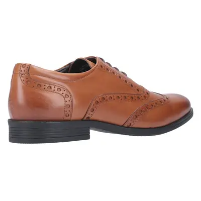 (Brown, (Adults')) Hush Puppies Oaken Leather Men's Dark Brown Brogues Shoes